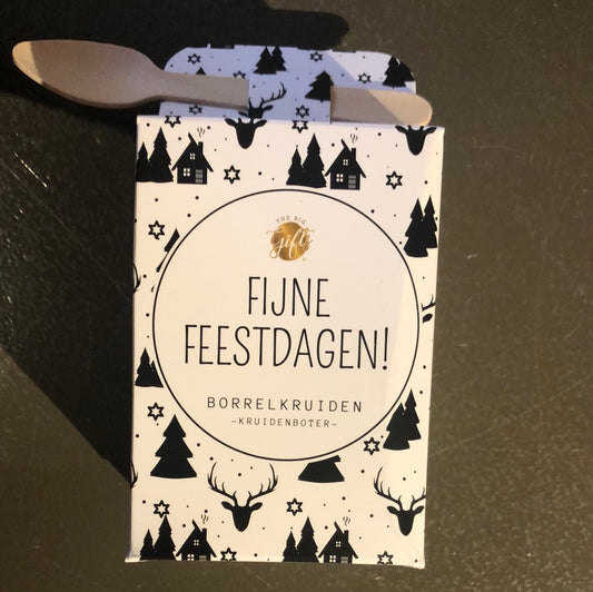 Fijne feestdagen kruidenboter